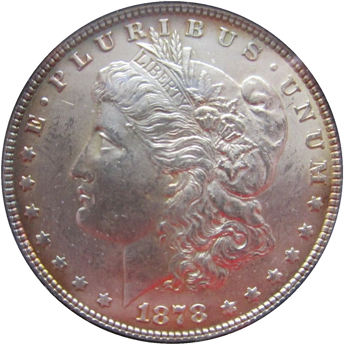 1878-$1-Morgan-Silver--Dollar-7-Tail-Feathers-Reverse-Of-1878